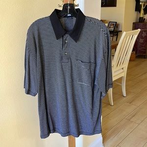 Mens striped polo large